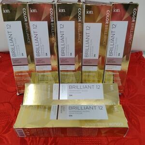 7X 5N Ion Brilliant 12 Intensive Shine Permanent Gloss Hair Color 2 Oz LT BROWN